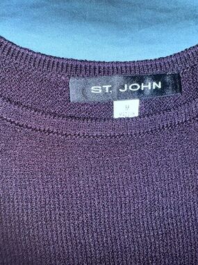St. John Knit Tank, Dark Plum, Size M.